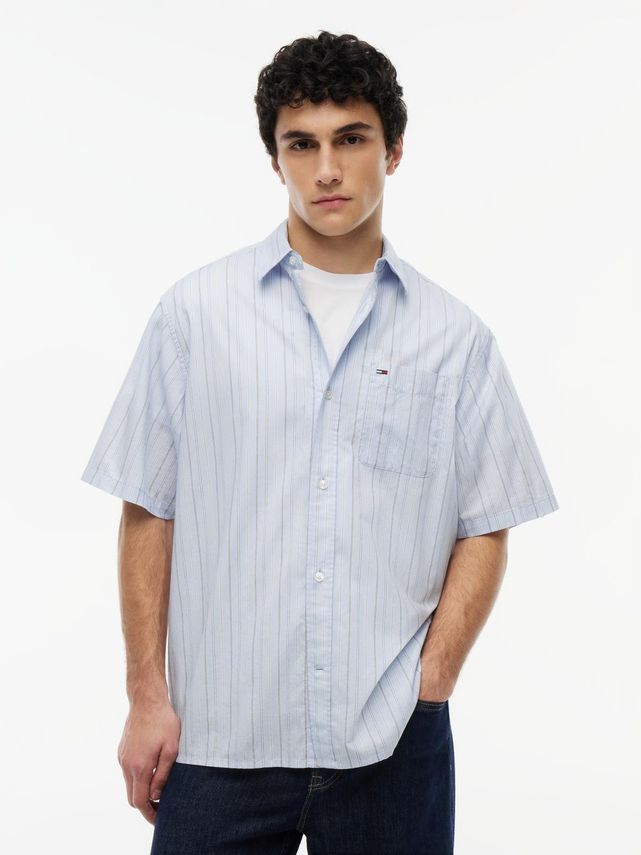 Tjm Rlx Poplin Stripe Ss Shirt fra Tommy Jeans