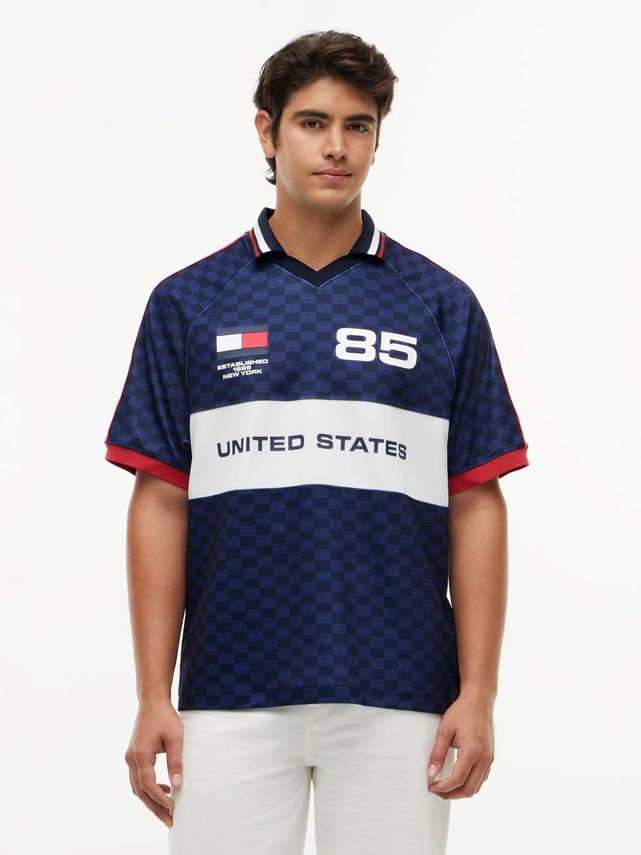 Countries Ss Pique Printed Rugby fra Tommy Hilfiger