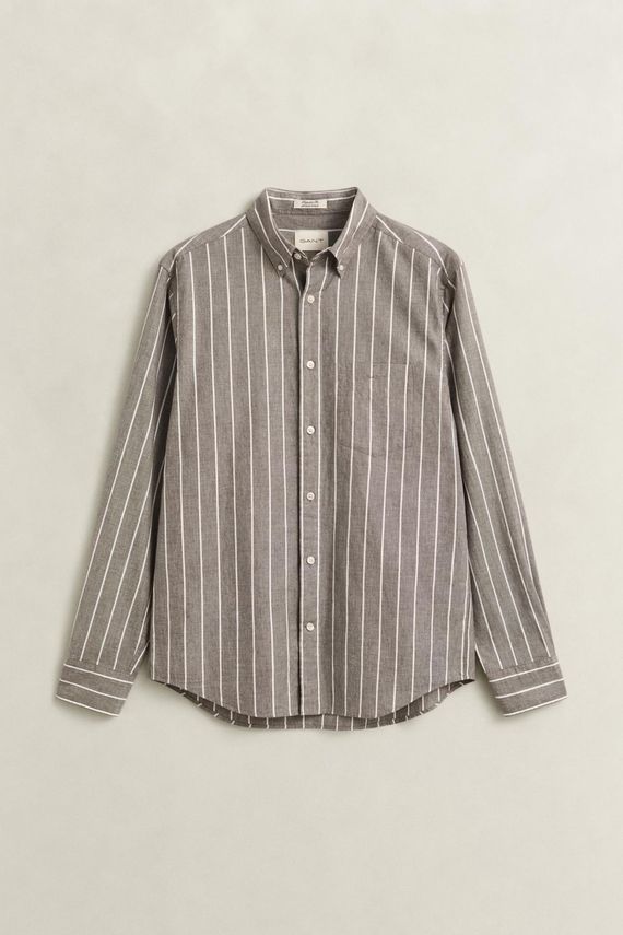 Reg Poplin Melange Stripe Shirt fra Gant