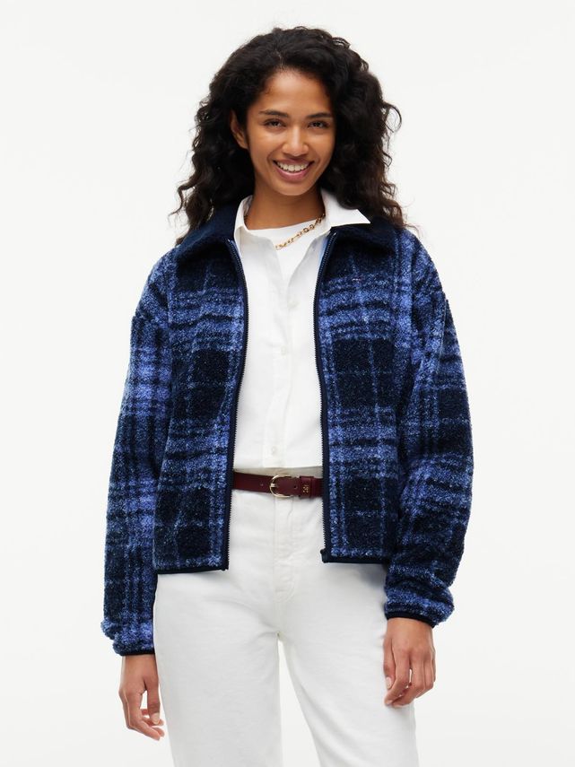 Tjw S Flag Zip Thru Teddy Ext fra Tommy Jeans