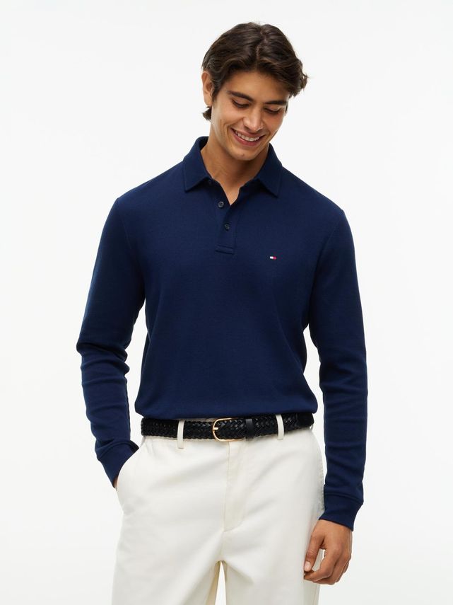Ls Waffle Reg Polo fra Tommy Hilfiger