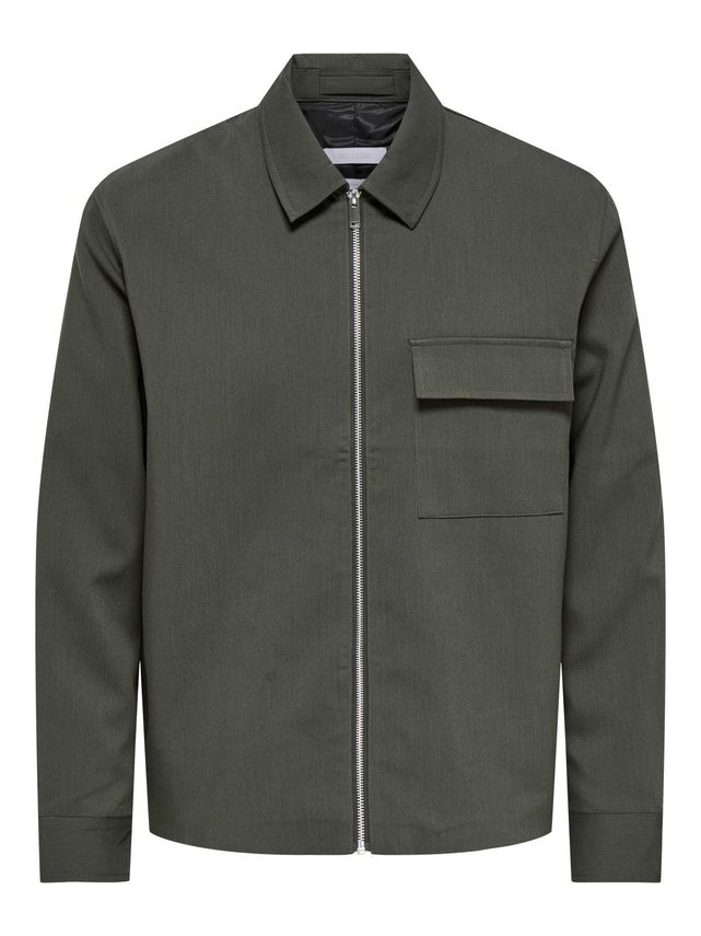 Onswill Reg 0292 Zip Overshirt Frml fra Only & Sons
