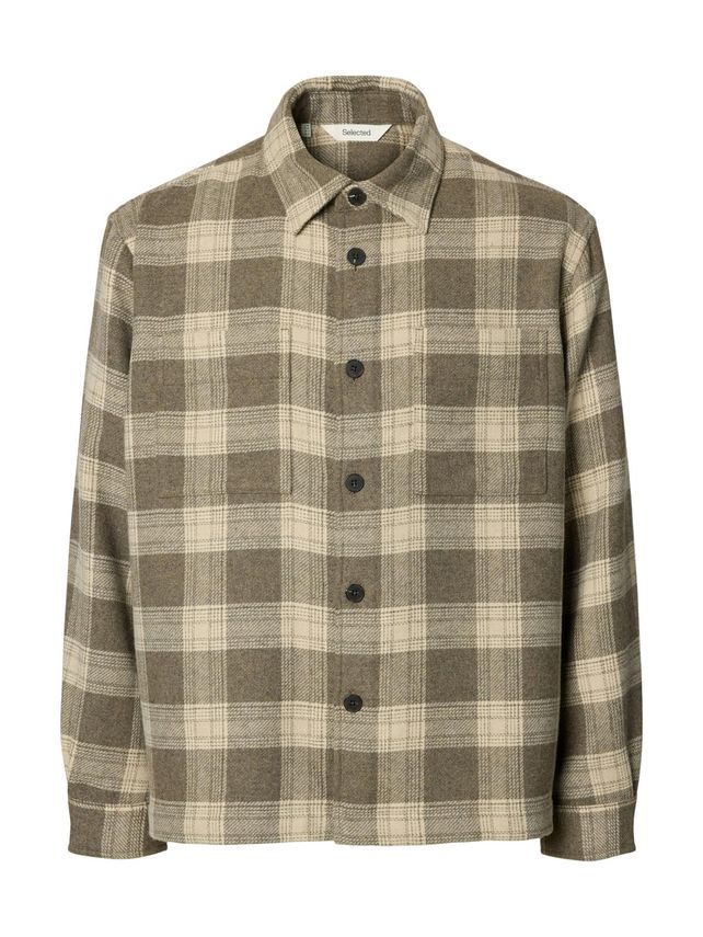 Slmole Pablo Wool Blend Overshirt N fra Selected