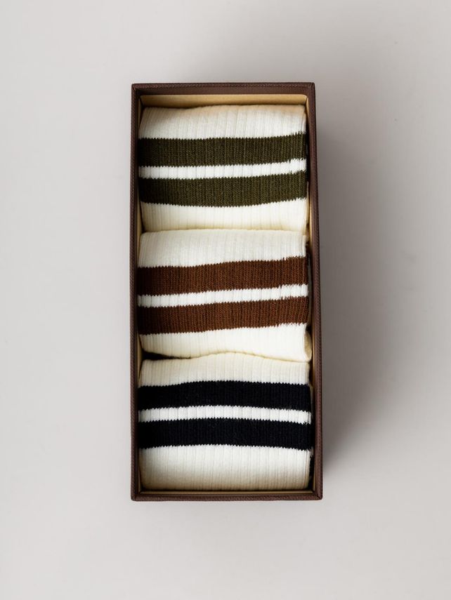 Mmgenzo Stripe Sock Set Box fra Mos Mosh