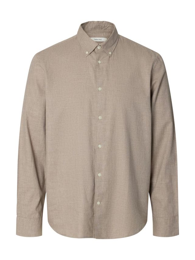 Slmcole Jay Reg Melange Ls Shirt No fra Selected