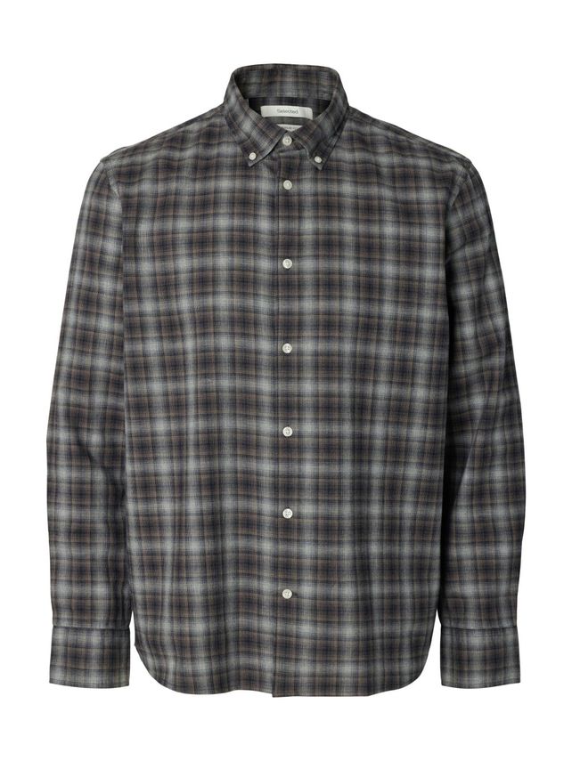 Slmcole Jay Reg Melange Ls Shirt No fra Selected
