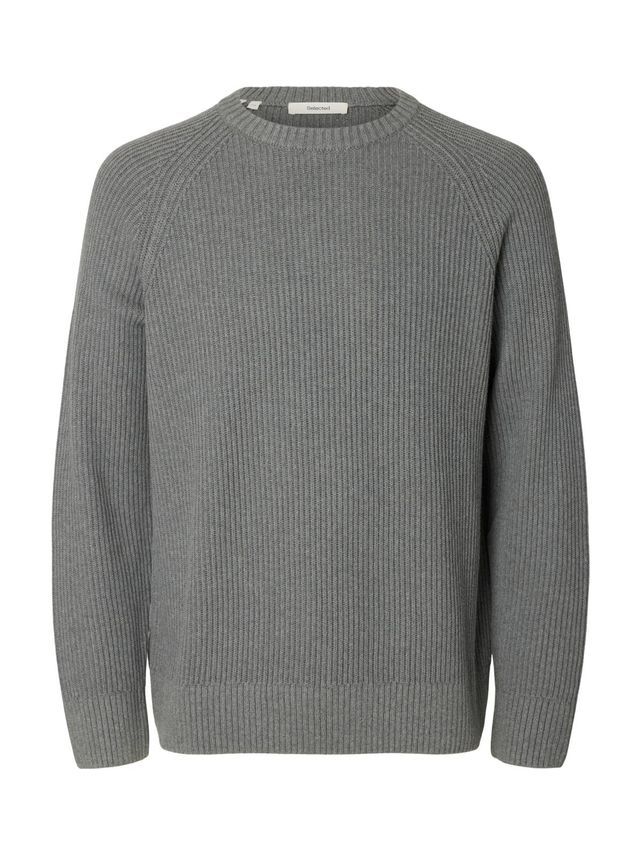 Slmbraun Knit Rlx Rib Crew Neck Noo fra Selected