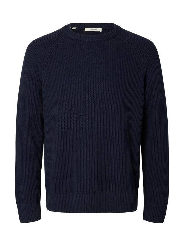 Slmbraun Knit Rlx Rib Crew Neck Noo fra Selected