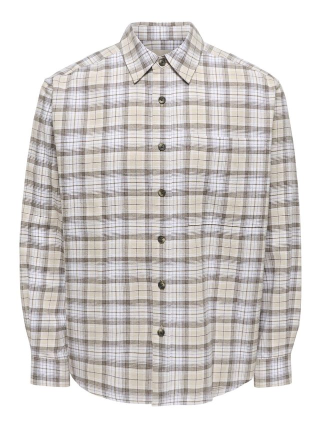 Onsgudmund Loose Ls Checked Shirt fra Only & Sons