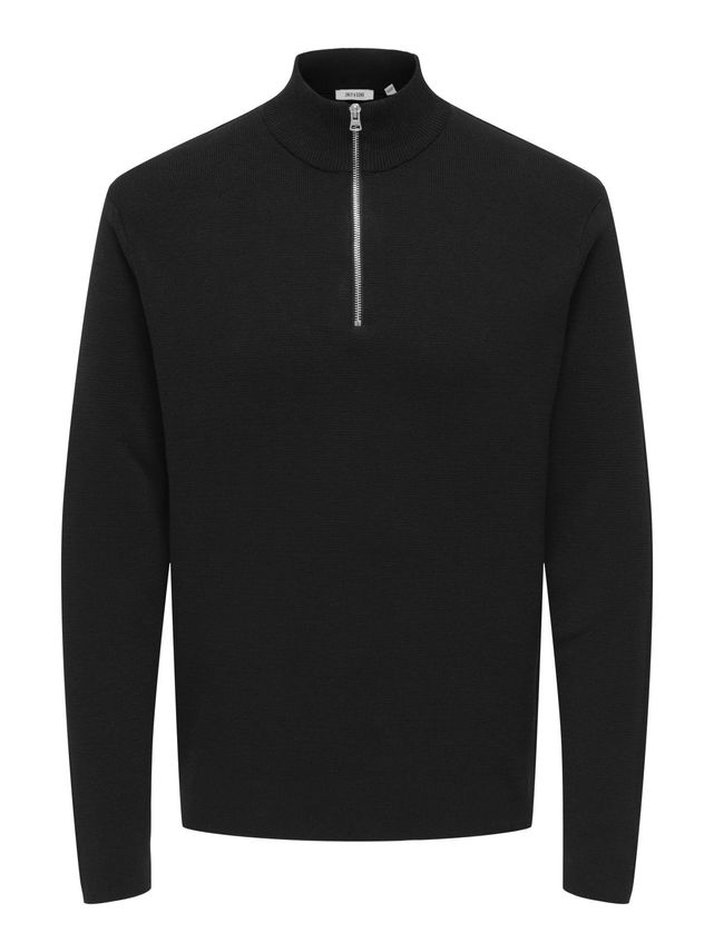 Onsting Reg Half Zip Knit Noos fra Only & Sons
