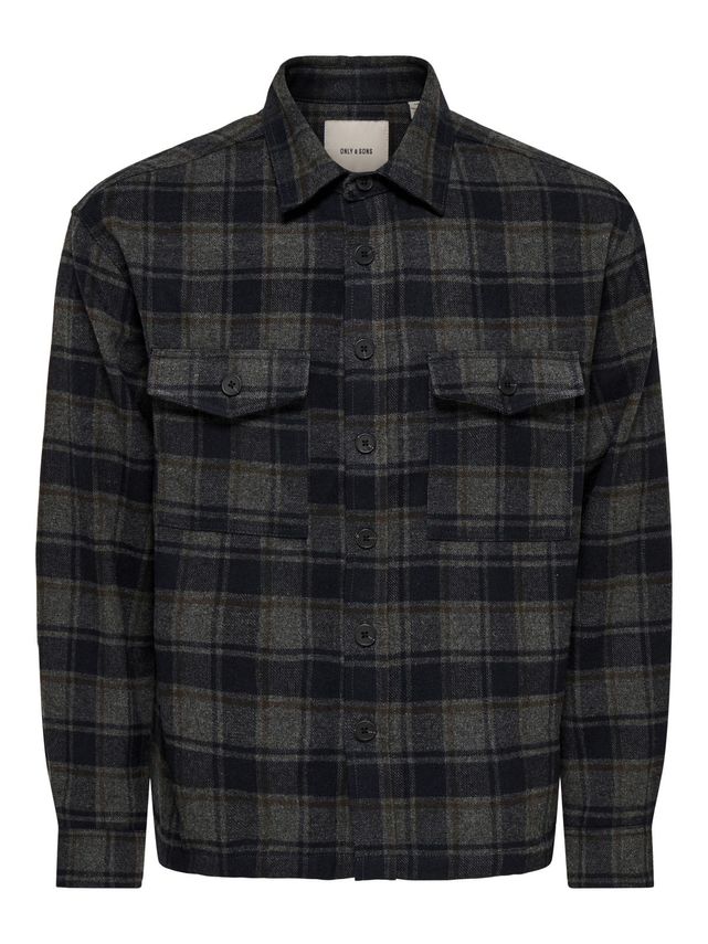 Onseske Checked Overshirt Noos fra Only & Sons