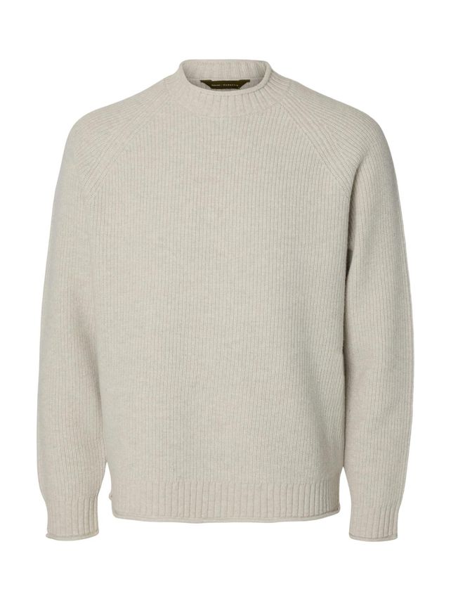 Slmdomestic Ls Knit Crew Neck fra Selected