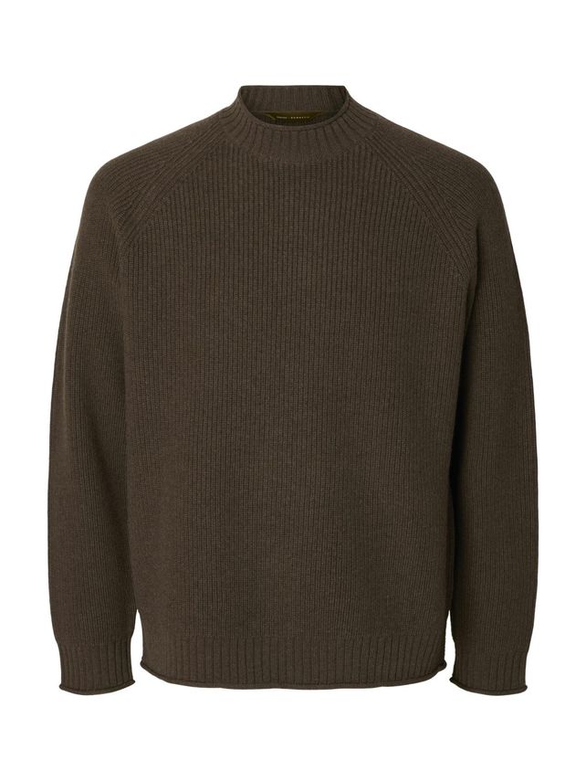 Slmdomestic Ls Knit Crew Neck fra Selected