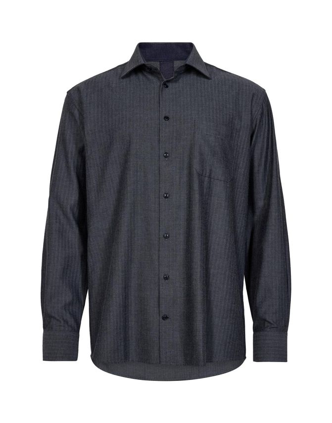 Reg. Fit Shirt L S fra Black Blue