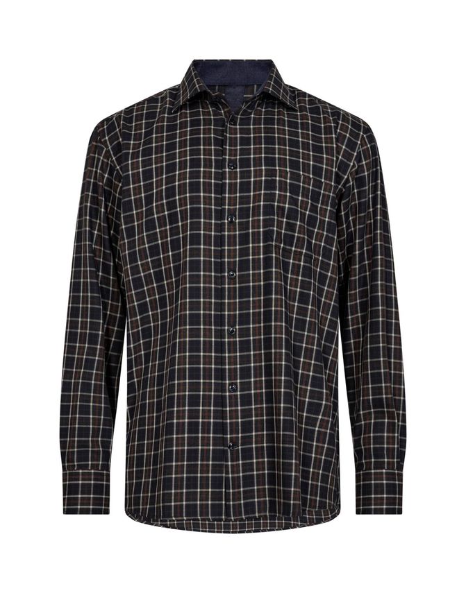 Reg. Fit Shirt L S fra Black Blue