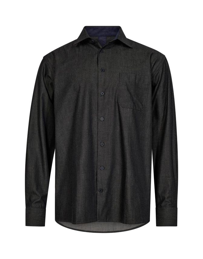 Shirt L S Reg. Fit fra Black Blue