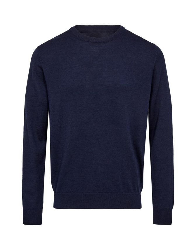 O Neck Merino Blend fra Gino Marcello