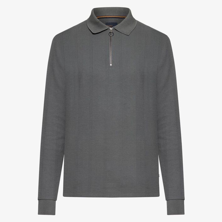 Pittsi Structured Zip Polo fra Signal