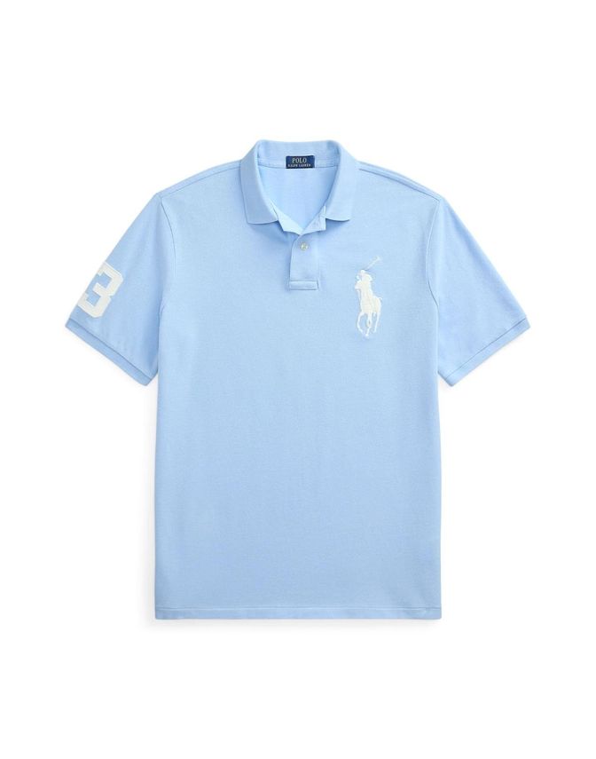 Custom Slim Fit Big Pony Mesh Polo Shirt fra Ralph Lauren