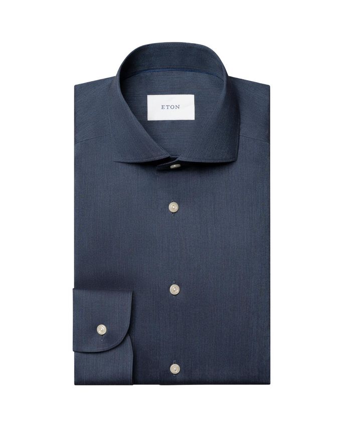 Solid Signature Flannel Shirt fra Eton