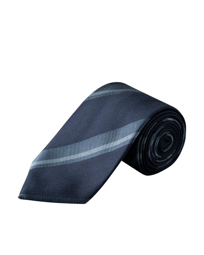 Striped Woven Shantung Silk Tie fra Eton