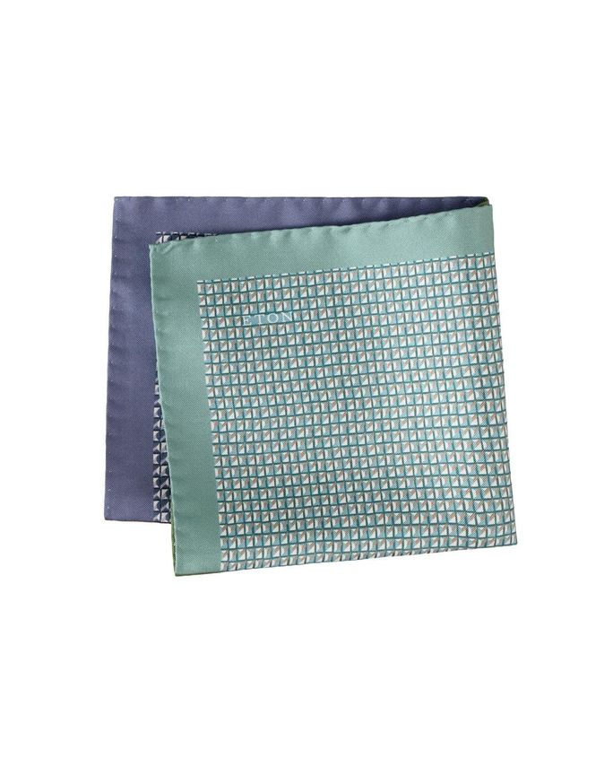 Geometric Four Side Twill Pocket Square fra Eton