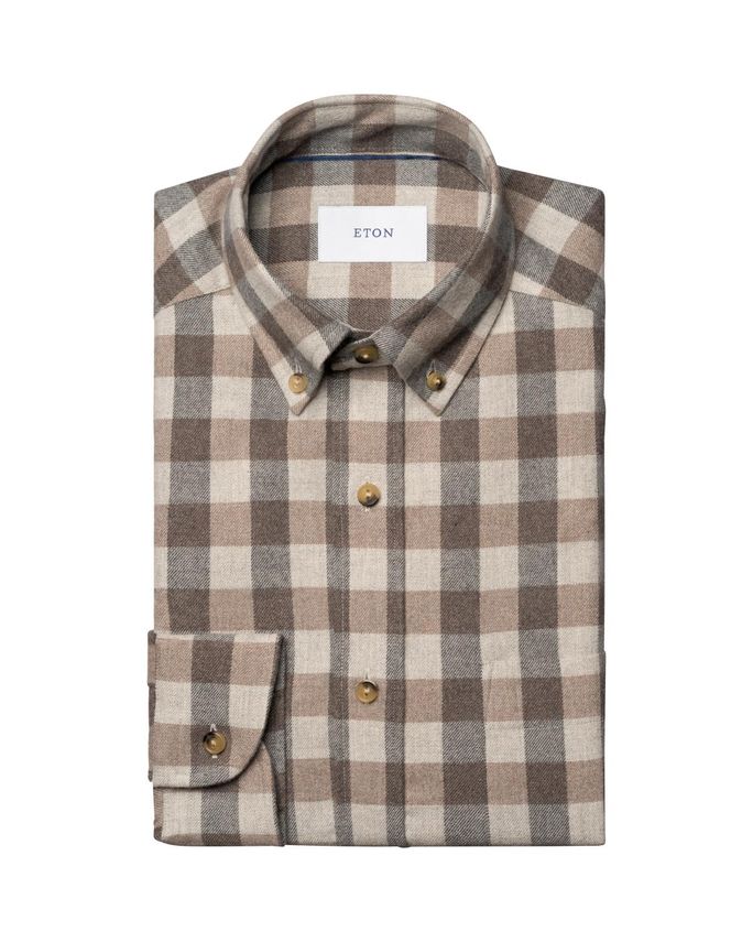 Block Check Flannel Shirt fra Eton