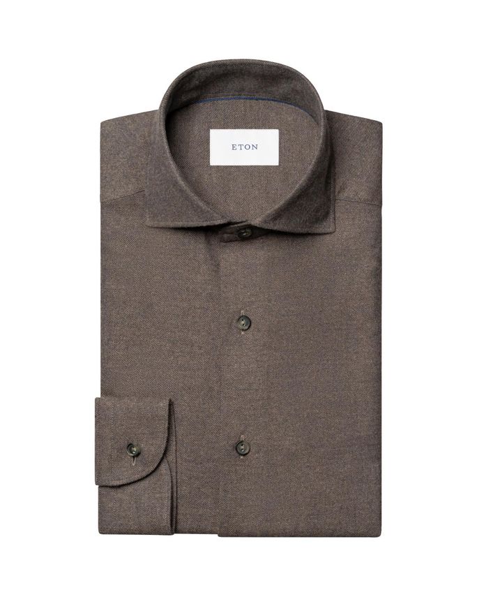 Solid Flannel Shirt fra Eton
