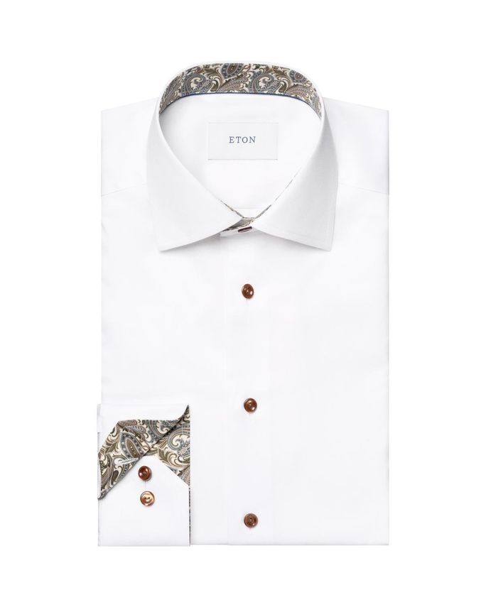Paisley Effect Signature Twill Shirt fra Eton