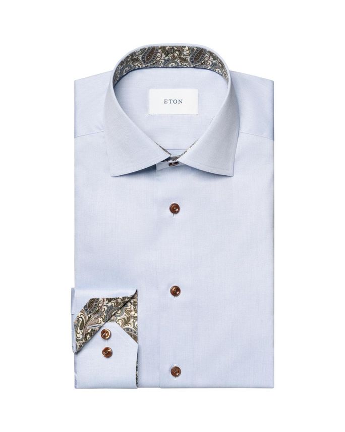 Paisley Effect Signature Twill Shirt fra Eton